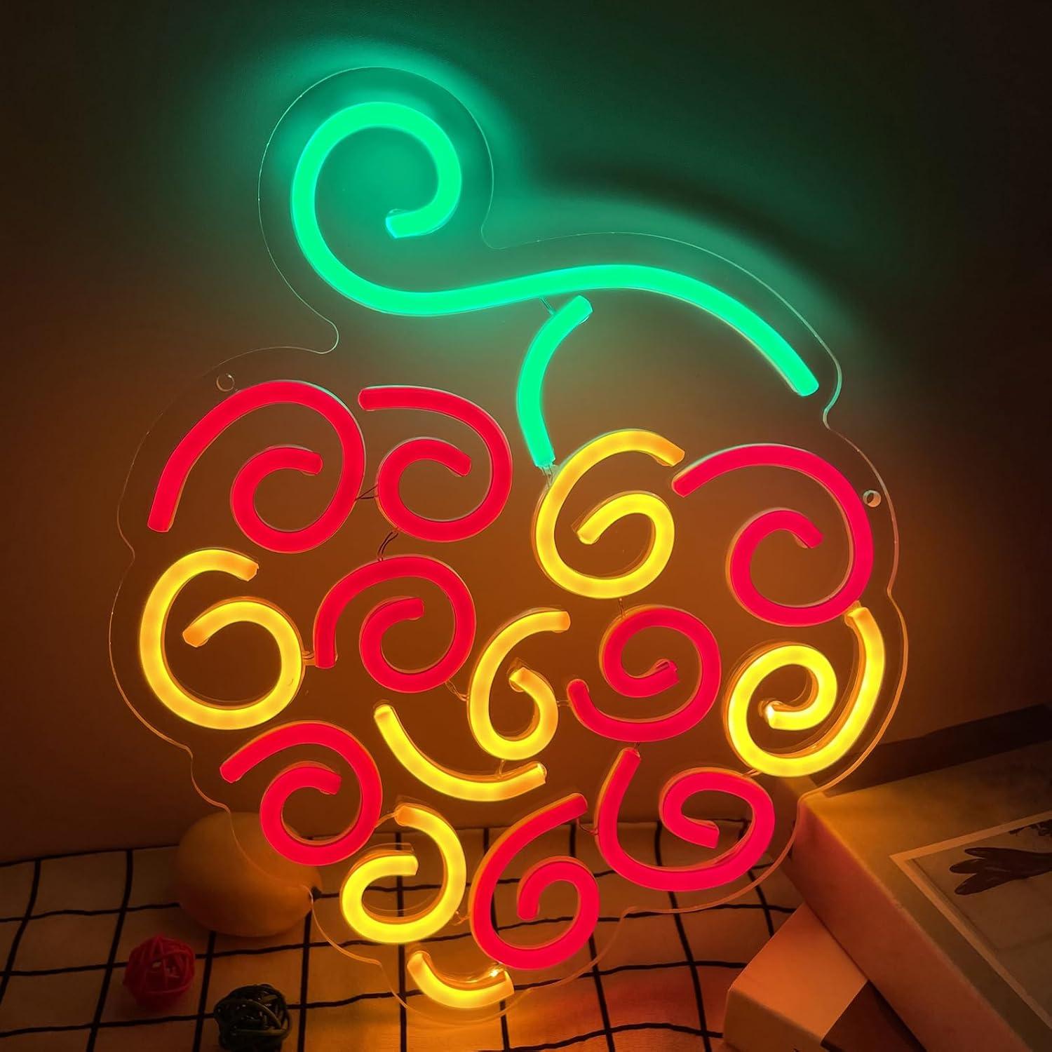 Lighting Decor For Living Room - Cyber Fruit Neon Sign USB Dimmable
