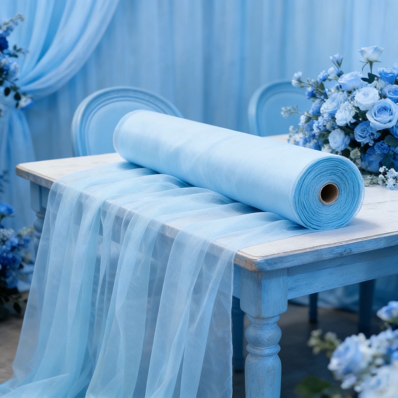 Lighting Decor Photos - soft mist light blue dreamy tulle