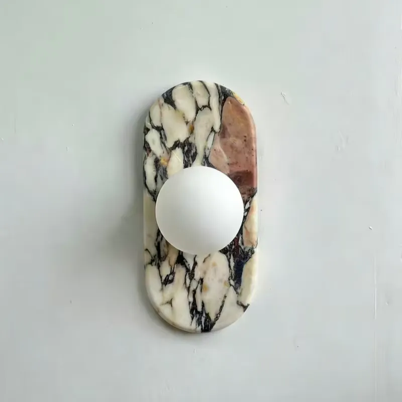 Lighting Decor For Living Room - SJX Minimalist Natural Calacatta Viola Marble