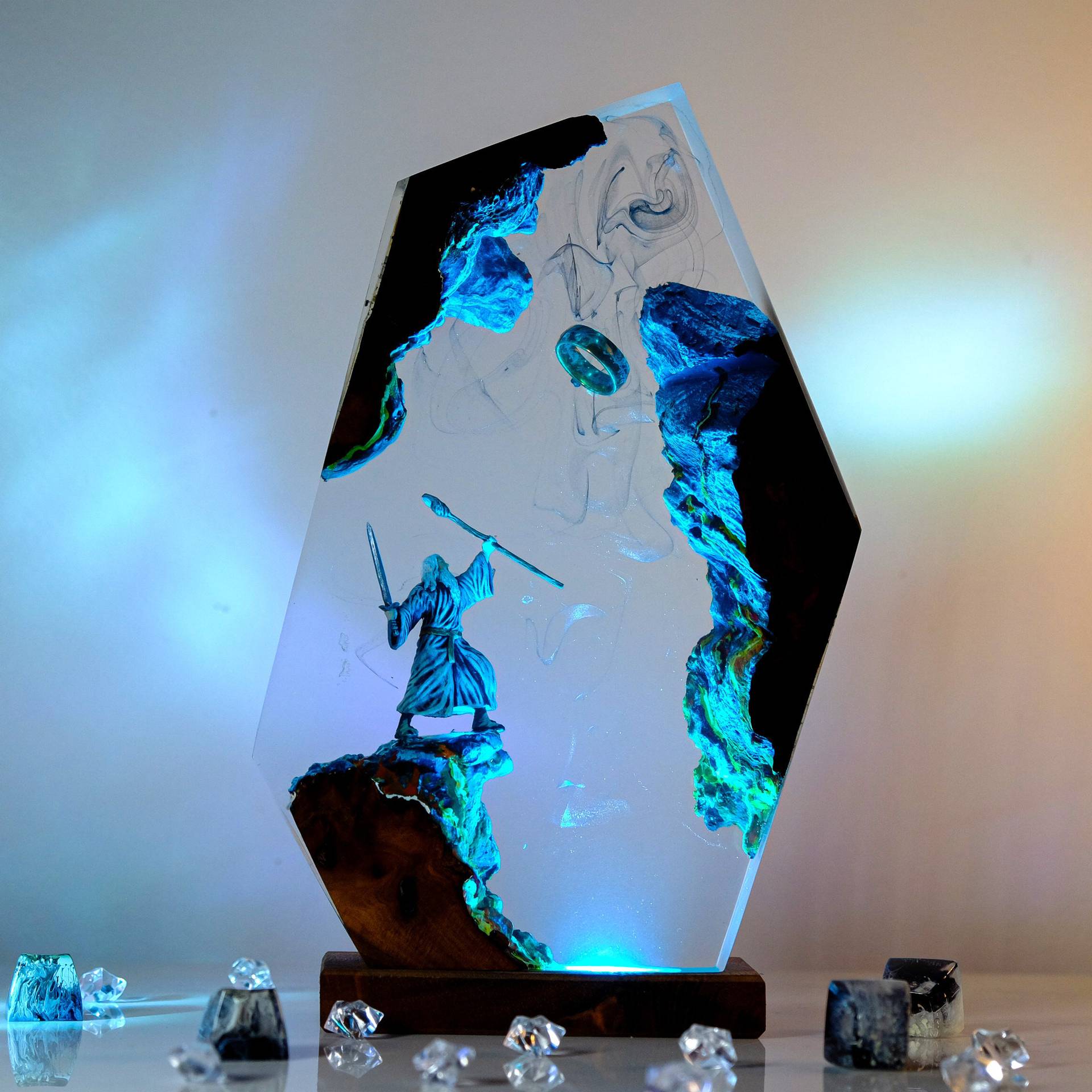 Lighting Decor For Wedding - Movie Scence Figure Table Resin Lamp