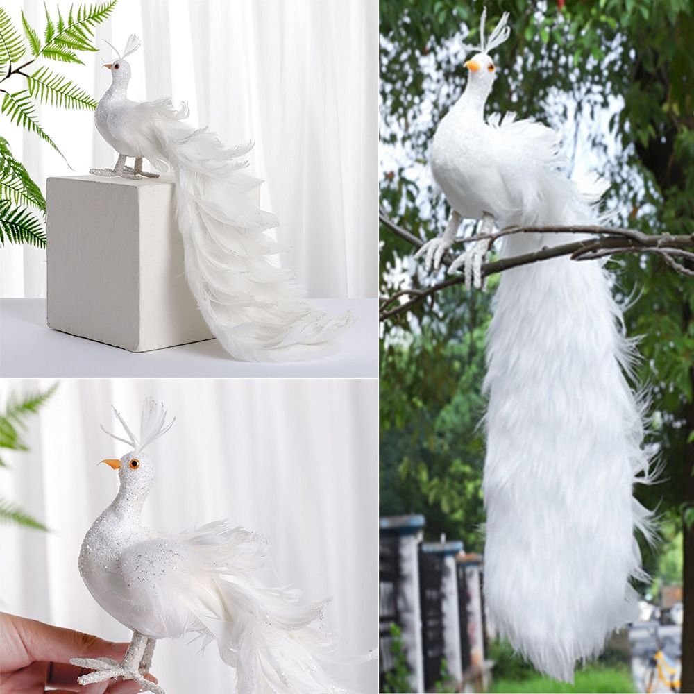 Pendant Lighting Christmas Decor - Simulation White Peacock Beautiful Light Weight
