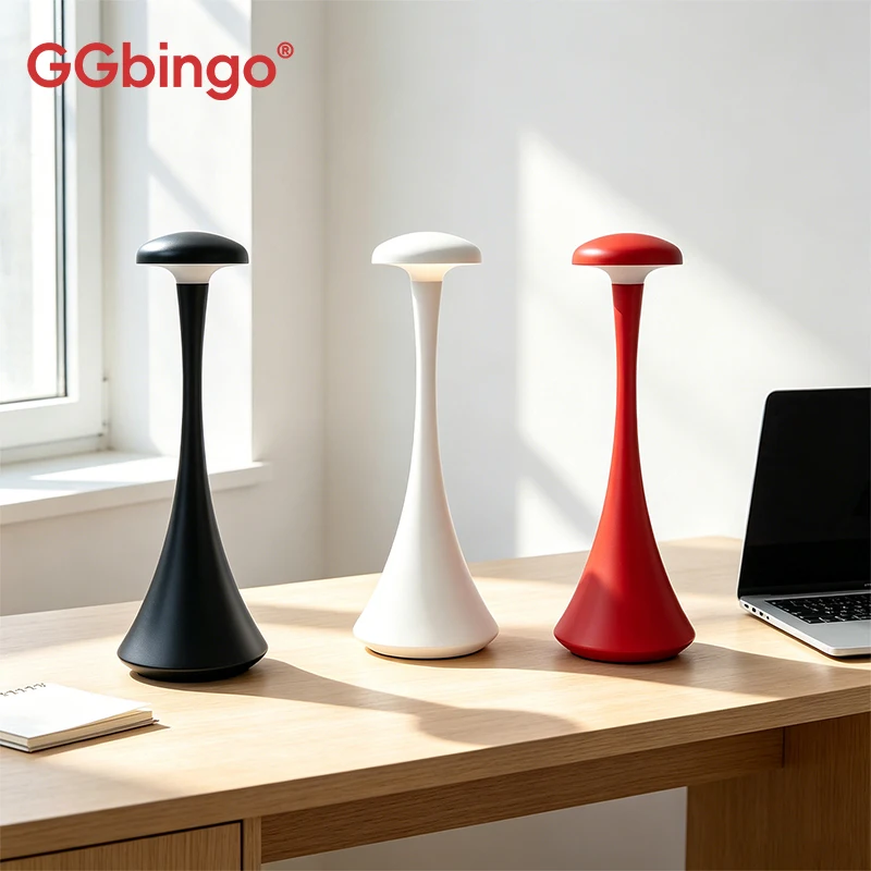 Mushroom Table Lamp - GGbingo Mushroom Table Lamp Rechargeable Wireless