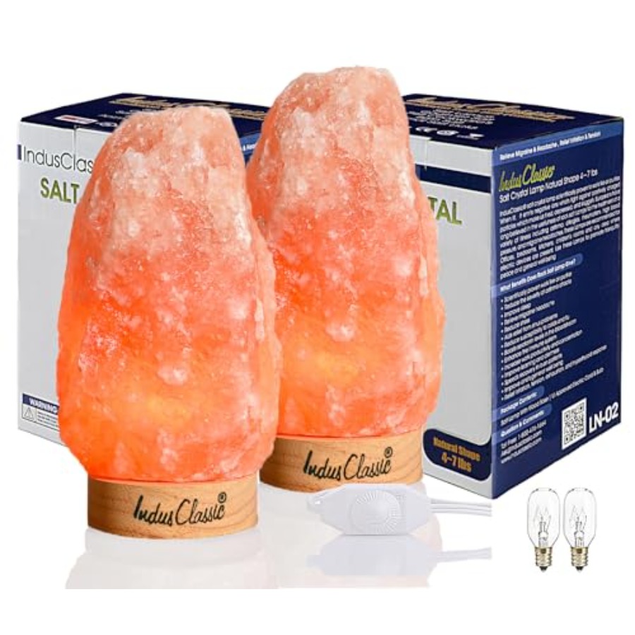 Himalayan Salt Lamp - LN-02 Pack of 2 Natural Himalayan