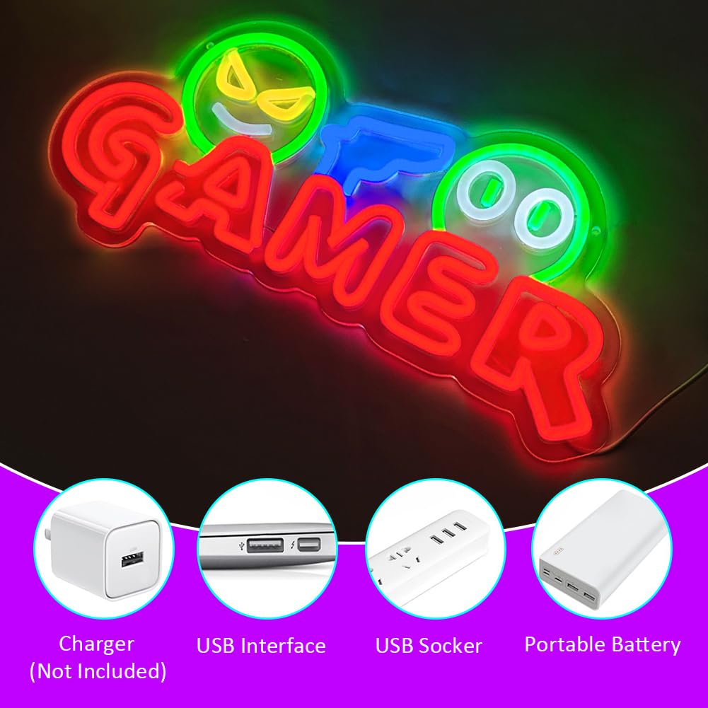 Gamer Neon Sign LED Wall Light - đánh giá và giá Lighting Decor For Wedding