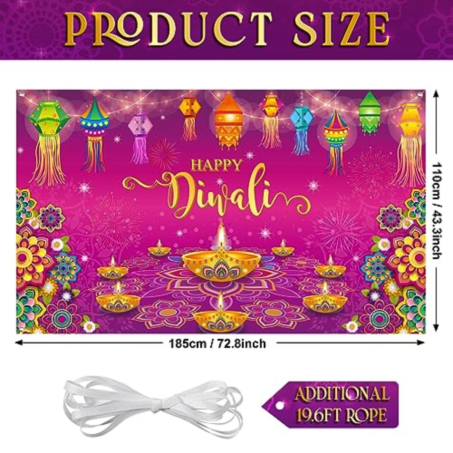 Happy Diwali Backdrop Banner D - đánh giá và giá Lighting Decoration For Diwali