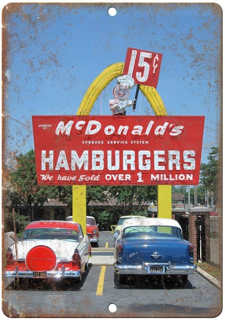 Metal Sign  - McDonalds Hambur - đánh giá và giá Kitchen Decor Lighting
