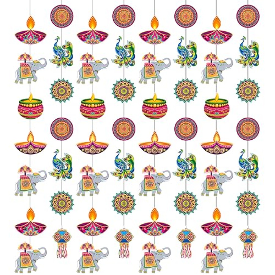 8 Pcs Happy Diwali Hanging Dec - đánh giá và giá Lighting Decoration For Diwali