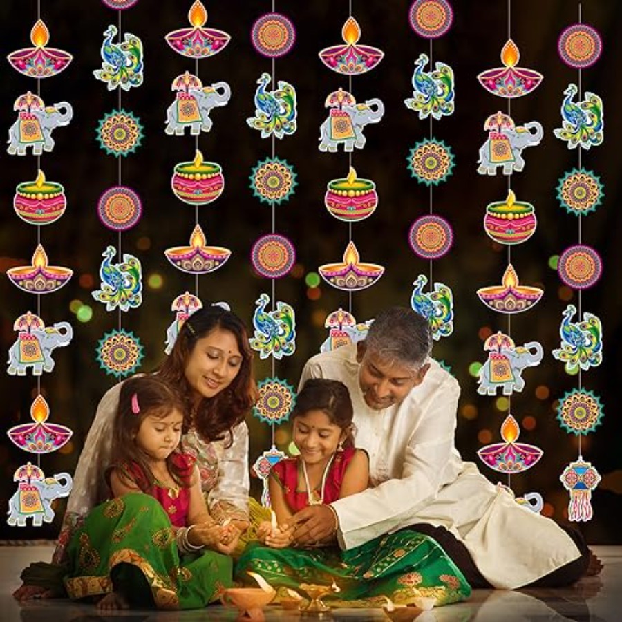 8 Pcs Happy Diwali Hanging Dec - đánh giá và giá Lighting Decoration For Diwali