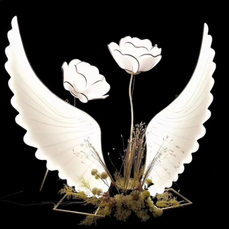 Glowing Angel Wings Light Prop - đánh giá và giá Lighting Decor For Wedding