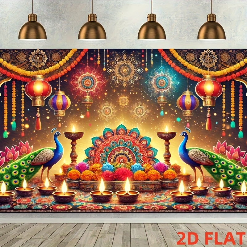 Diwali Peacock Lantern Tapestr - đánh giá và giá Lighting Decoration For Diwali