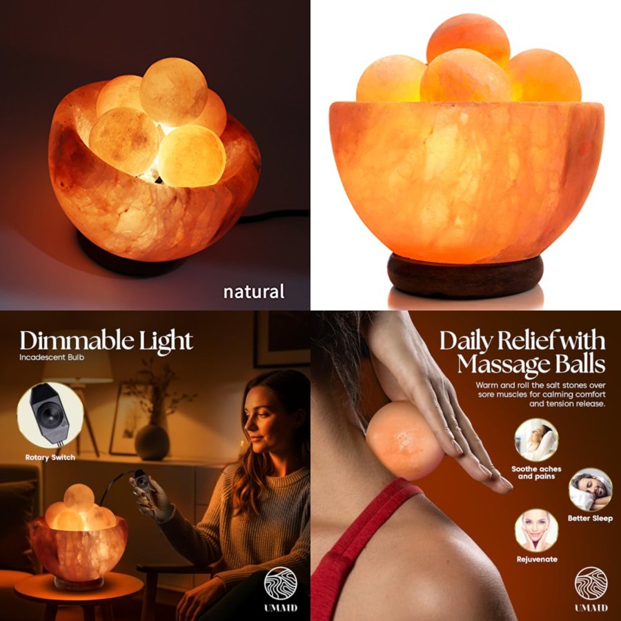 Himalayan Salt Lamp with 6 Him - đánh giá và giá Himalayan Salt Lamp
