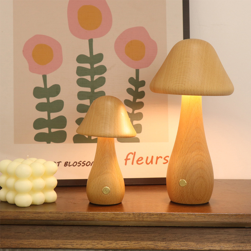 Mushroom Table Lamp Wooden Des - đánh giá và giá Mushroom Table Lamp