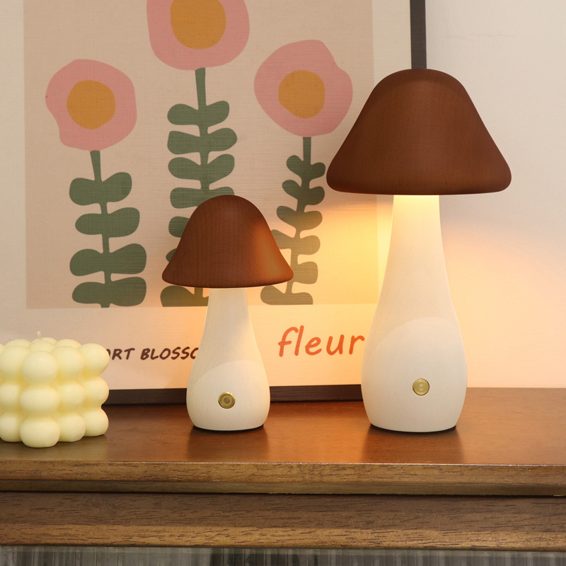 Mushroom Table Lamp Wooden Des - đánh giá và giá Mushroom Table Lamp