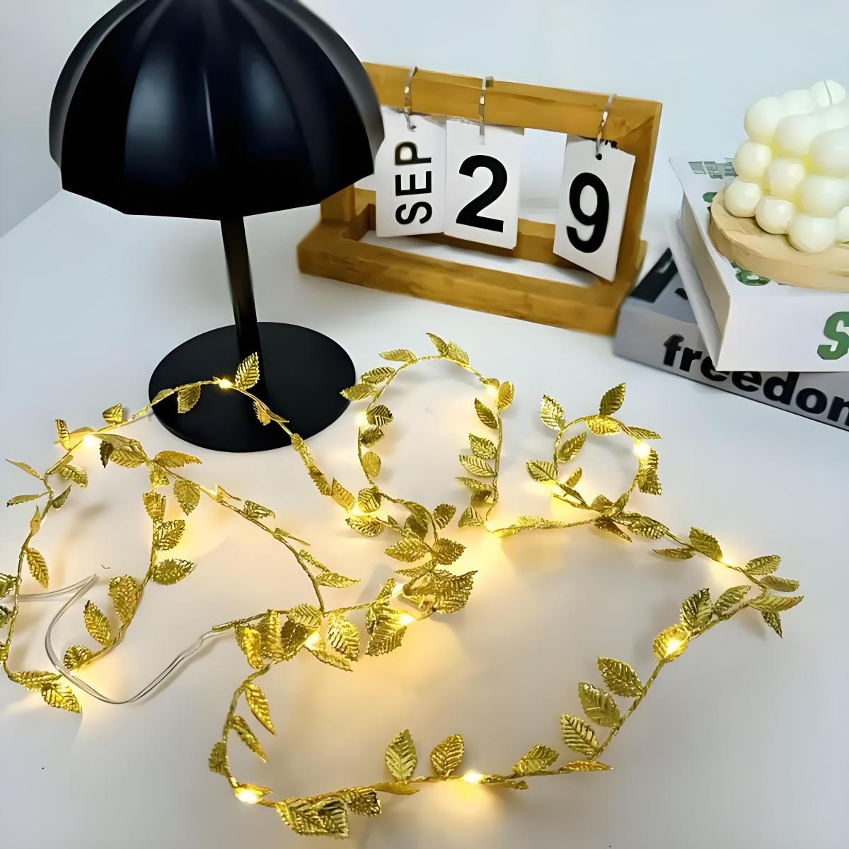 Led Romantic Golden Leaf Fairy - đánh giá và giá Lighting Decoration For Diwali