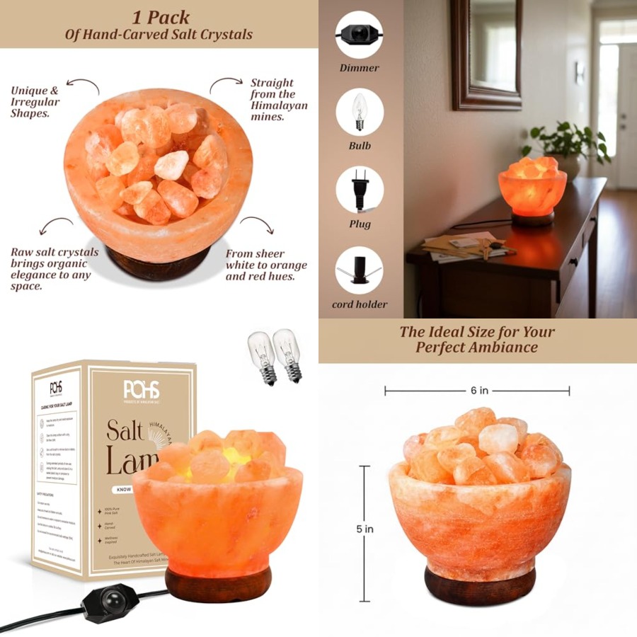 Himalayan Pink Salt Lamp Bowl  - đánh giá và giá Himalayan Salt Lamp