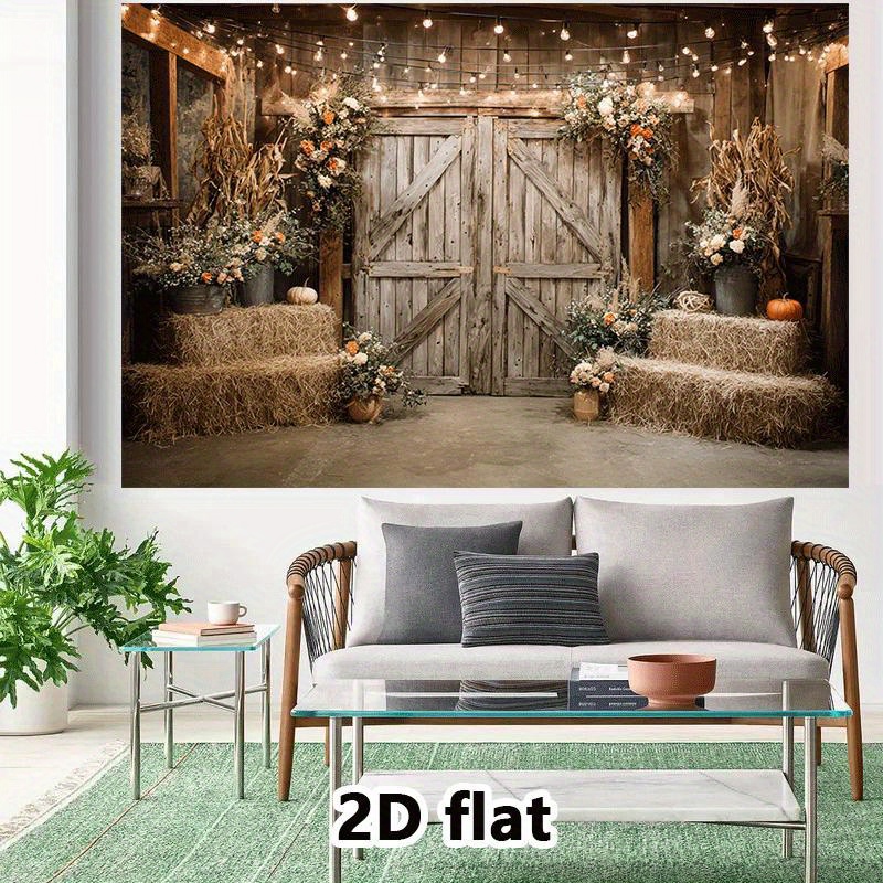 2D Flat, Rustic Barn Tapestry  - đánh giá và giá Lighting Decor Photos