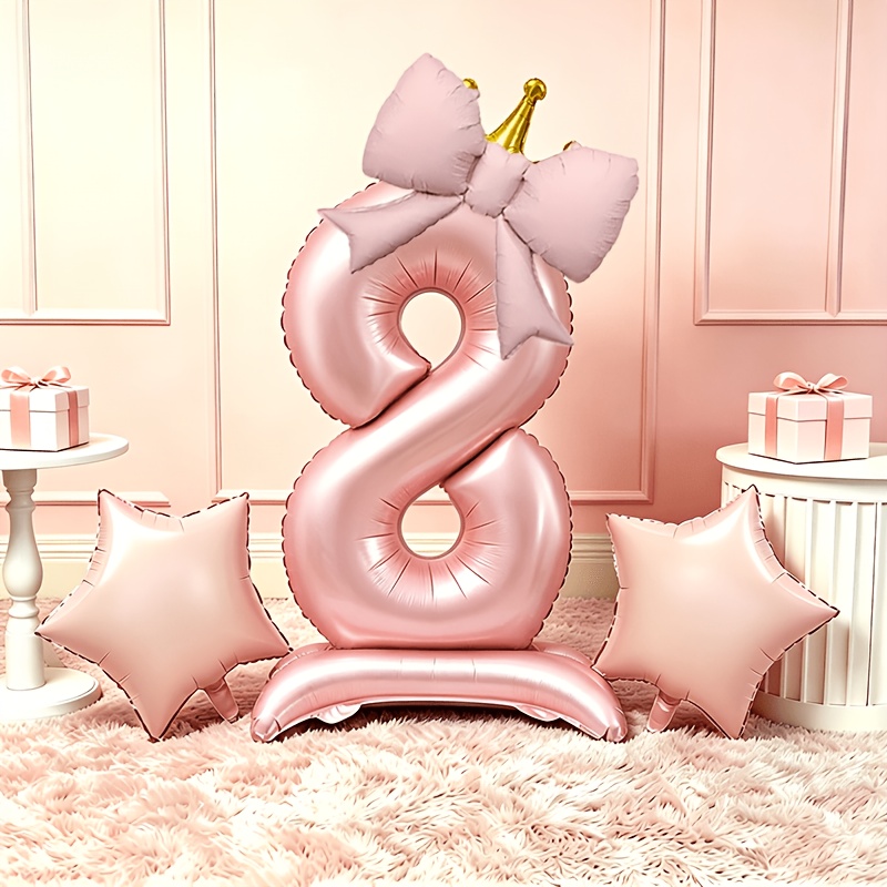 Light Luxury Pink 3D Balloons  - đánh giá và giá Lighting Decor Photos