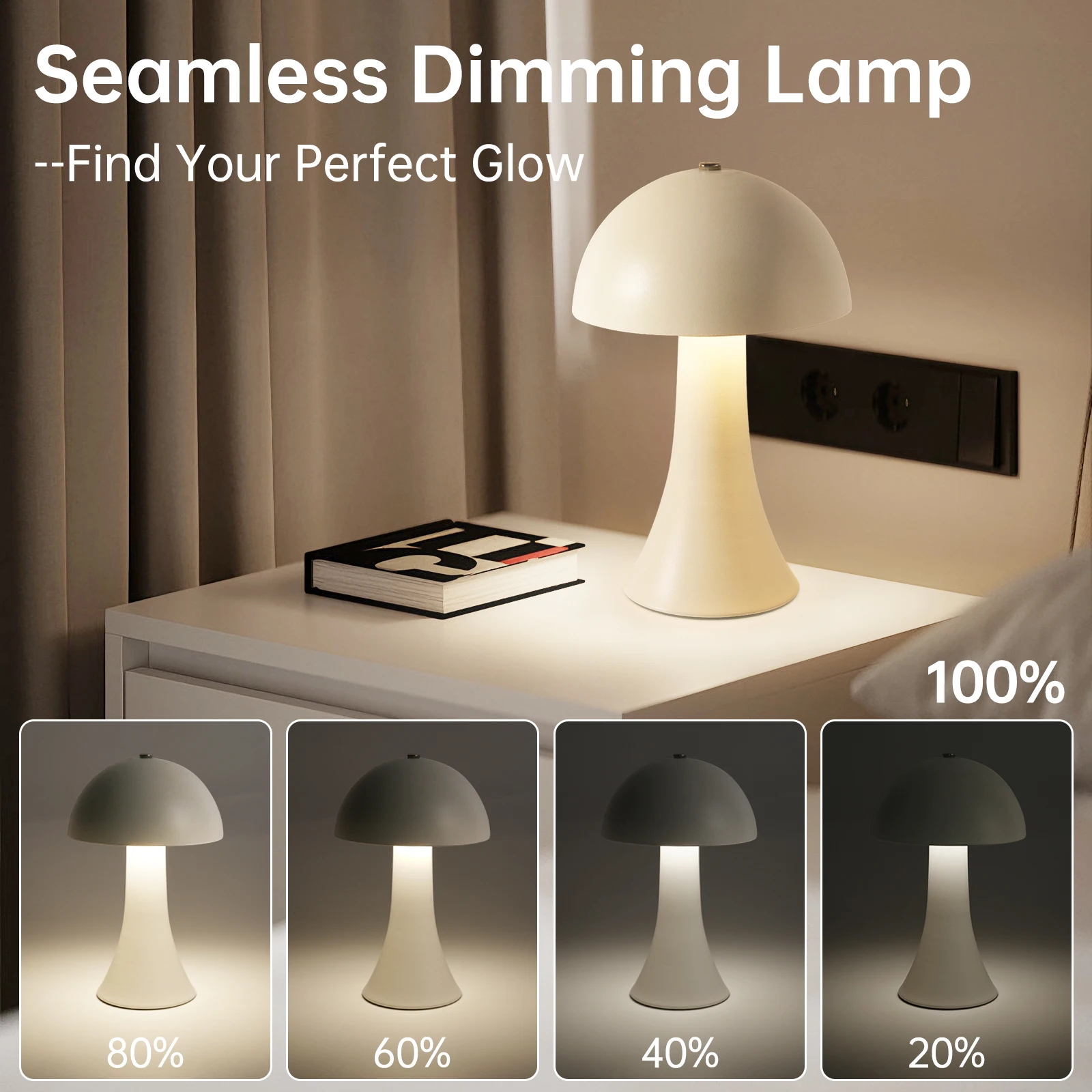 GGbingo Rechargeable New LED T - đánh giá và giá Mushroom Table Lamp