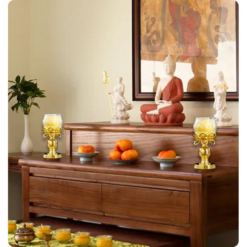 2Pcs Holder Lotus Gold Diwali  - đánh giá và giá Lighting Decoration For Diwali