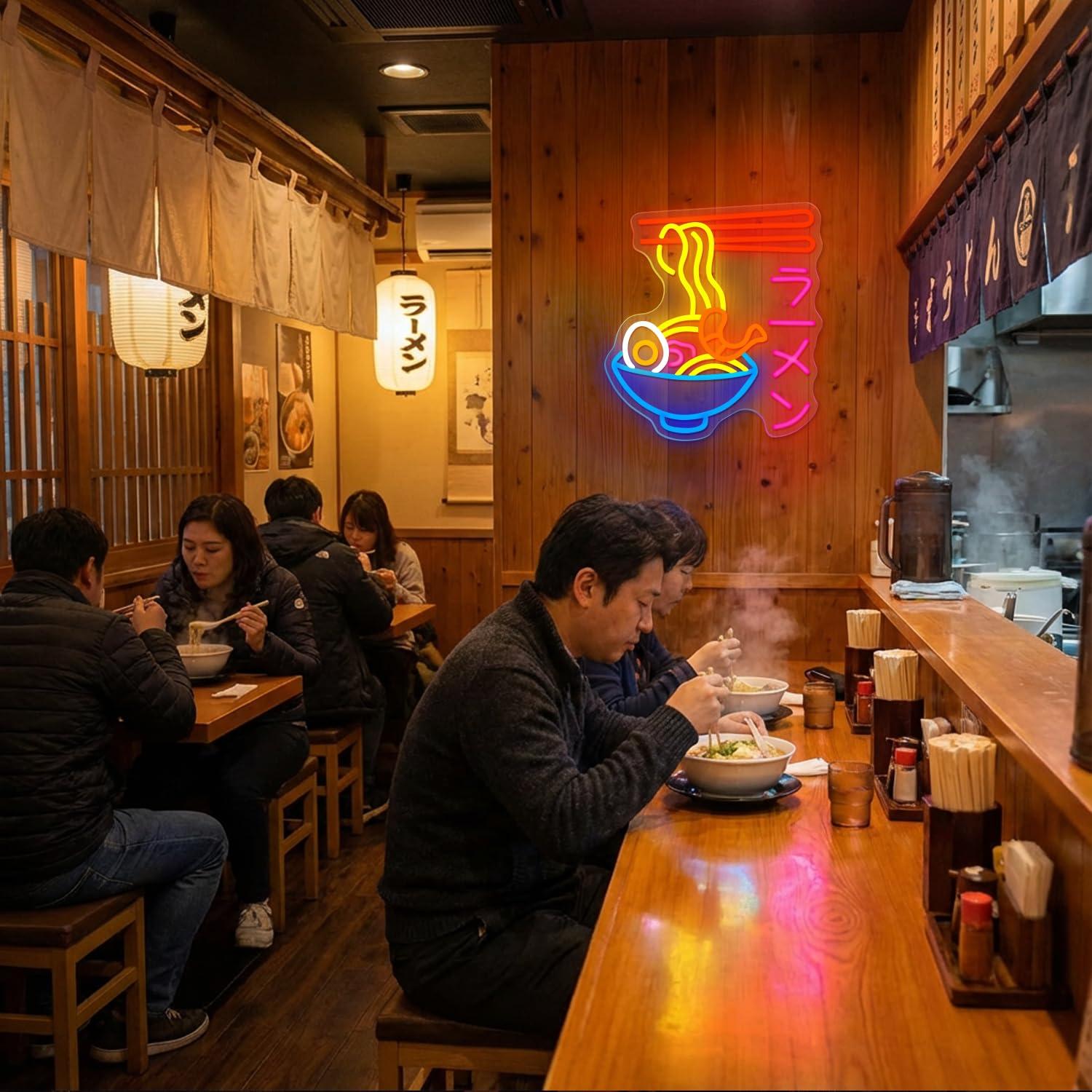 Ramen Neon Sign Japanese Noodl - đánh giá và giá Kitchen Decor Lighting